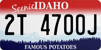 ID license plate 2T4700J
