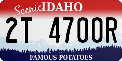 ID license plate 2T4700R