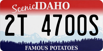 ID license plate 2T4700S