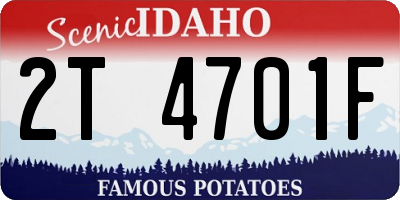 ID license plate 2T4701F