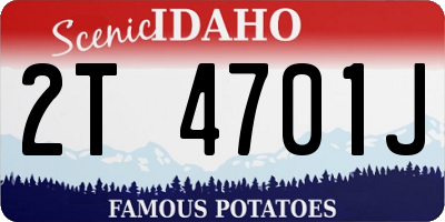ID license plate 2T4701J