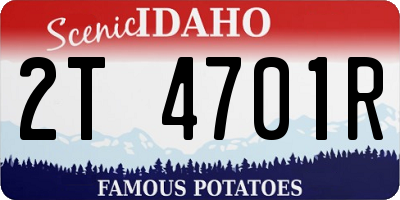 ID license plate 2T4701R