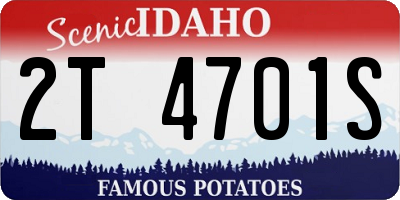 ID license plate 2T4701S