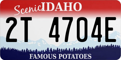 ID license plate 2T4704E