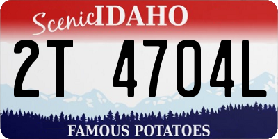 ID license plate 2T4704L