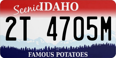 ID license plate 2T4705M