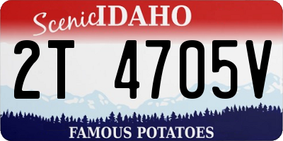 ID license plate 2T4705V