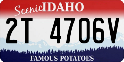 ID license plate 2T4706V
