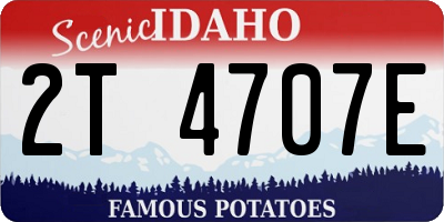 ID license plate 2T4707E