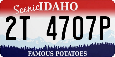 ID license plate 2T4707P