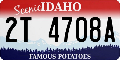 ID license plate 2T4708A