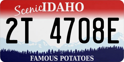 ID license plate 2T4708E