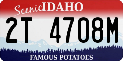 ID license plate 2T4708M