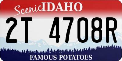 ID license plate 2T4708R