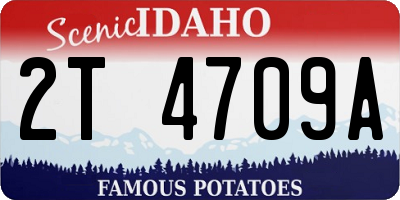 ID license plate 2T4709A