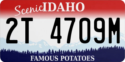 ID license plate 2T4709M