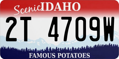 ID license plate 2T4709W