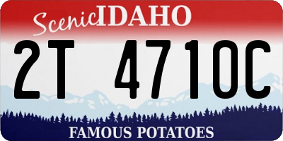 ID license plate 2T4710C