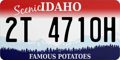 ID license plate 2T4710H