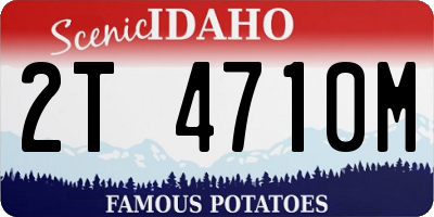 ID license plate 2T4710M