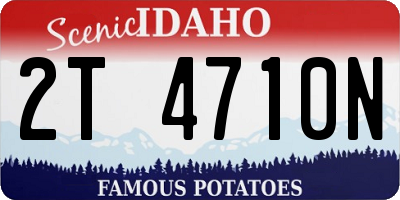 ID license plate 2T4710N