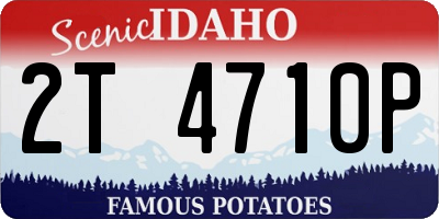 ID license plate 2T4710P