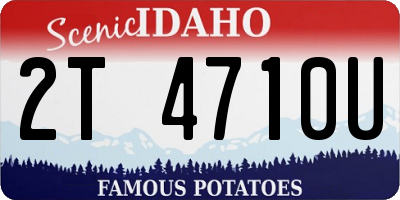 ID license plate 2T4710U