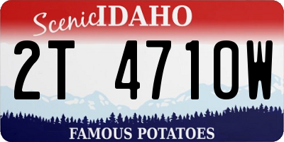ID license plate 2T4710W