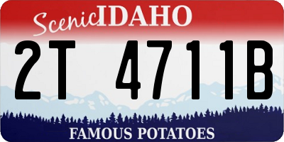 ID license plate 2T4711B