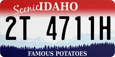 ID license plate 2T4711H