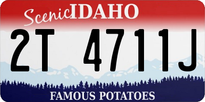 ID license plate 2T4711J