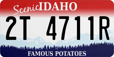 ID license plate 2T4711R