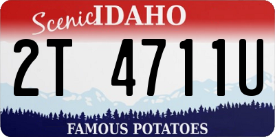 ID license plate 2T4711U