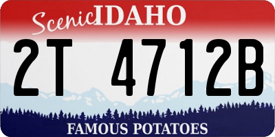 ID license plate 2T4712B