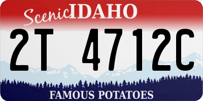 ID license plate 2T4712C