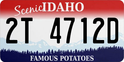 ID license plate 2T4712D