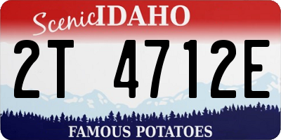 ID license plate 2T4712E