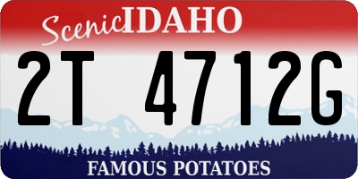 ID license plate 2T4712G