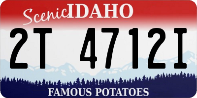 ID license plate 2T4712I