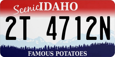 ID license plate 2T4712N