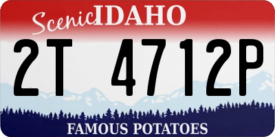 ID license plate 2T4712P