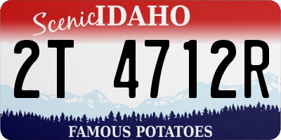 ID license plate 2T4712R