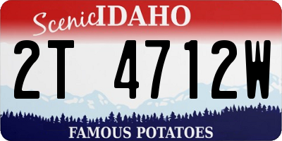 ID license plate 2T4712W