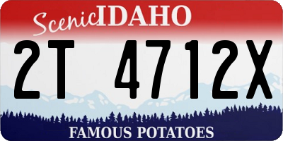 ID license plate 2T4712X