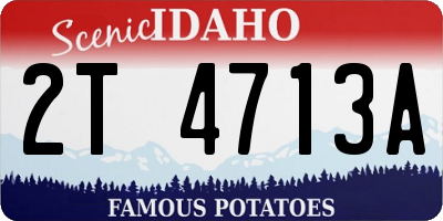 ID license plate 2T4713A