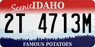 ID license plate 2T4713M