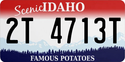 ID license plate 2T4713T