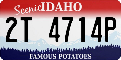 ID license plate 2T4714P