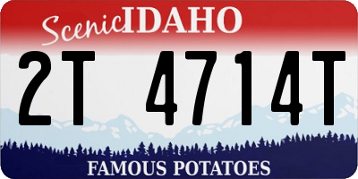 ID license plate 2T4714T