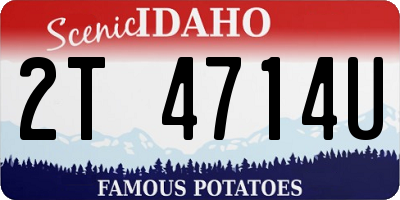 ID license plate 2T4714U